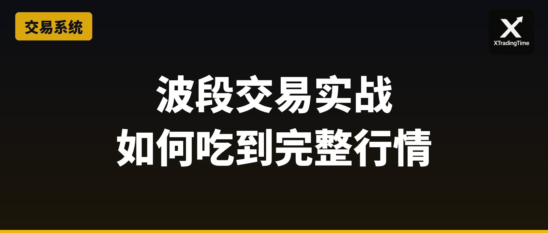 波段交易实战：如何用中线波段吃到完整行情