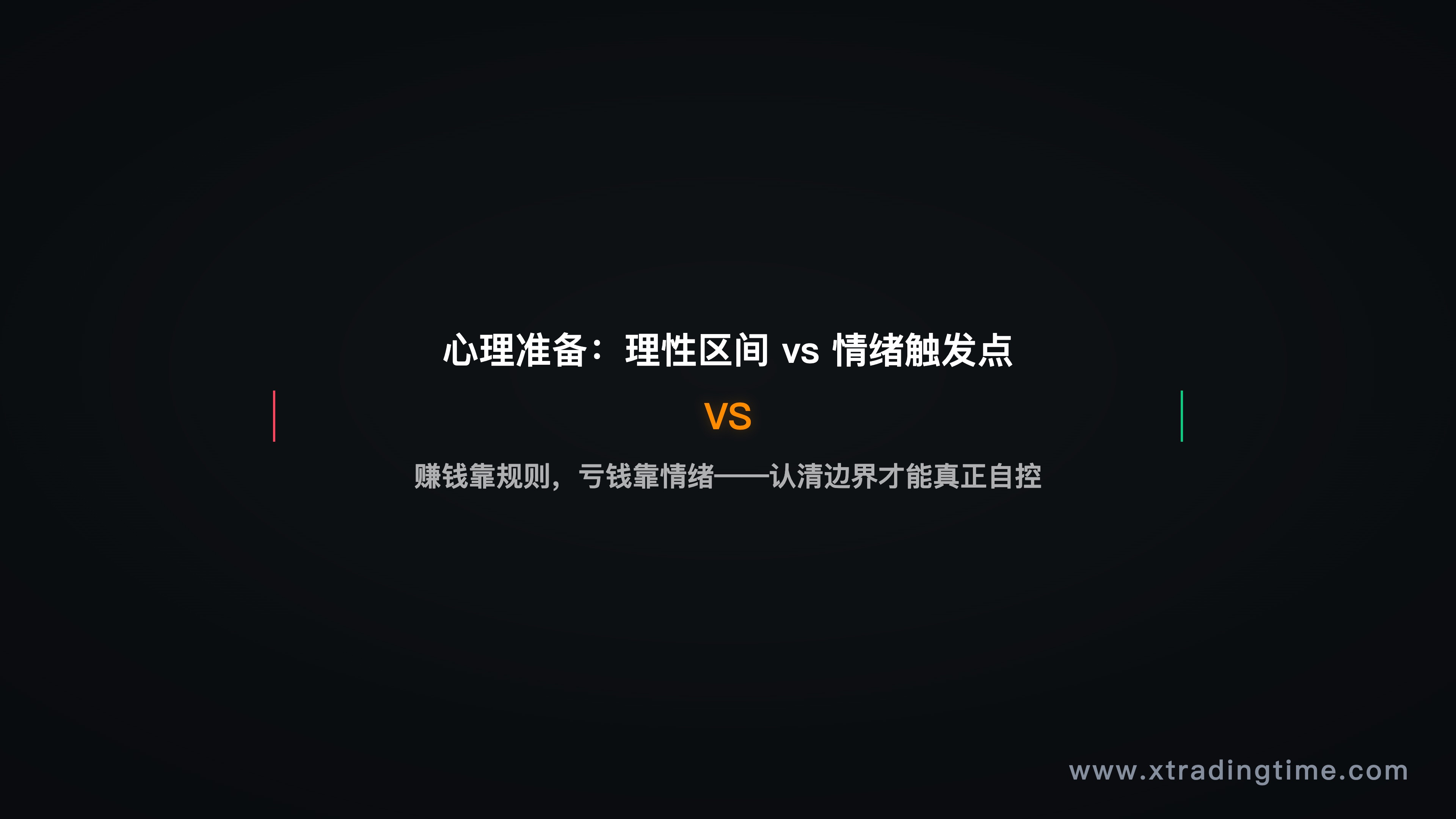 情绪对交易决策影响示意，理性区间 vs 情绪触发点