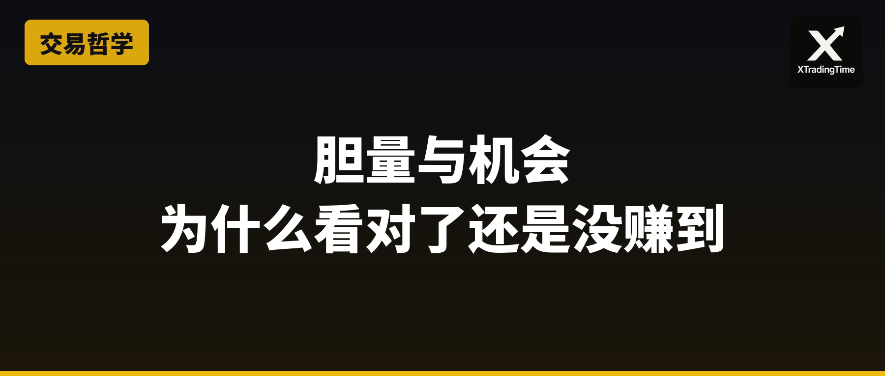 胆量与机会：为什么看对了还是没赚到