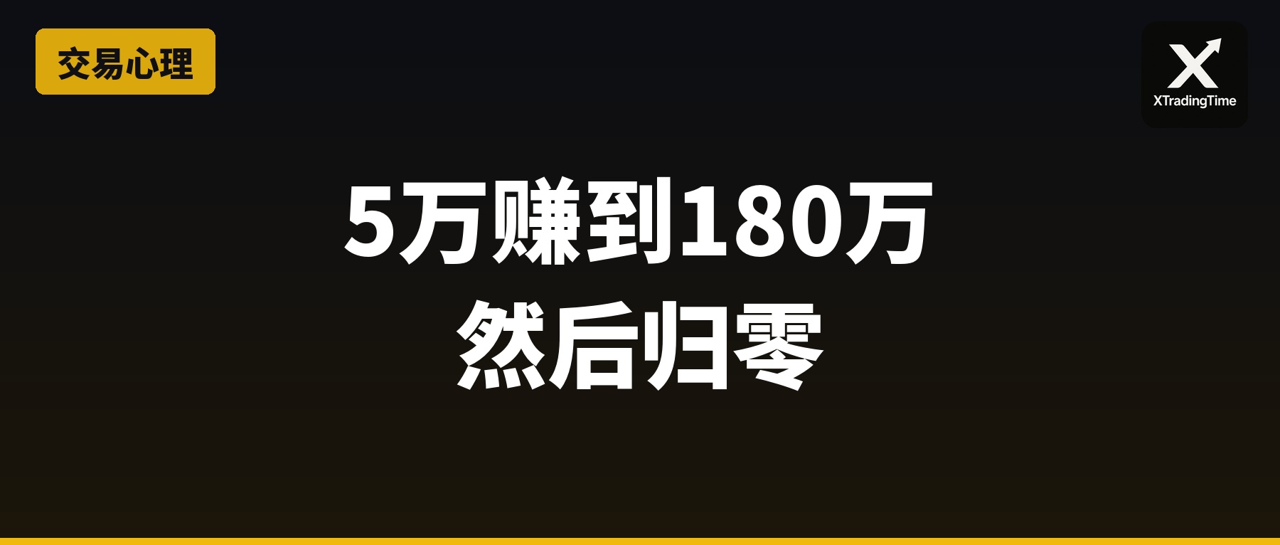 交易启示录：5万赚到180万，然后归零