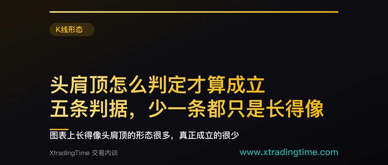 头肩顶怎么判定才算成立：五条判据，少一条都只是长得像