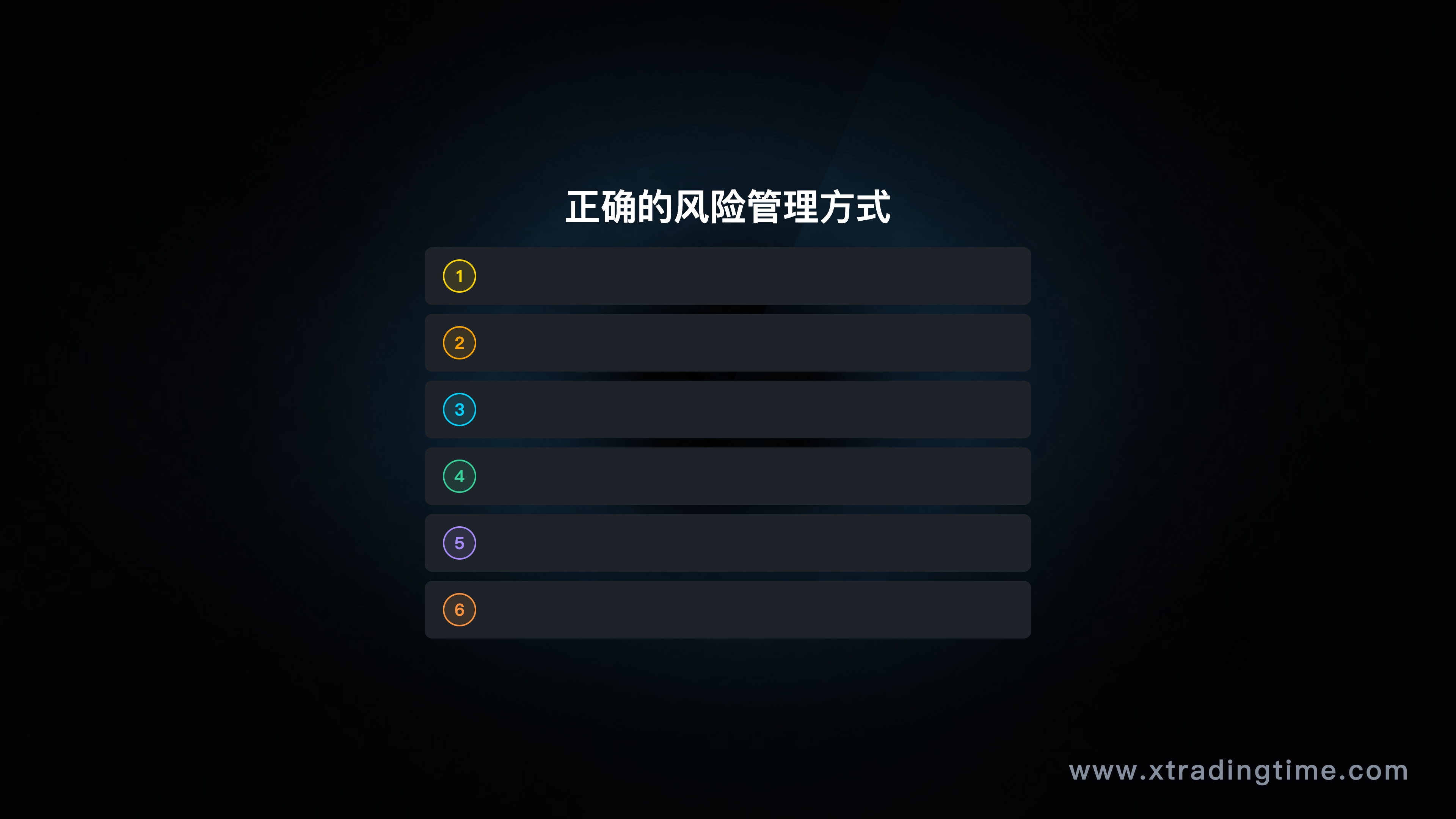 正确的风险管理方式