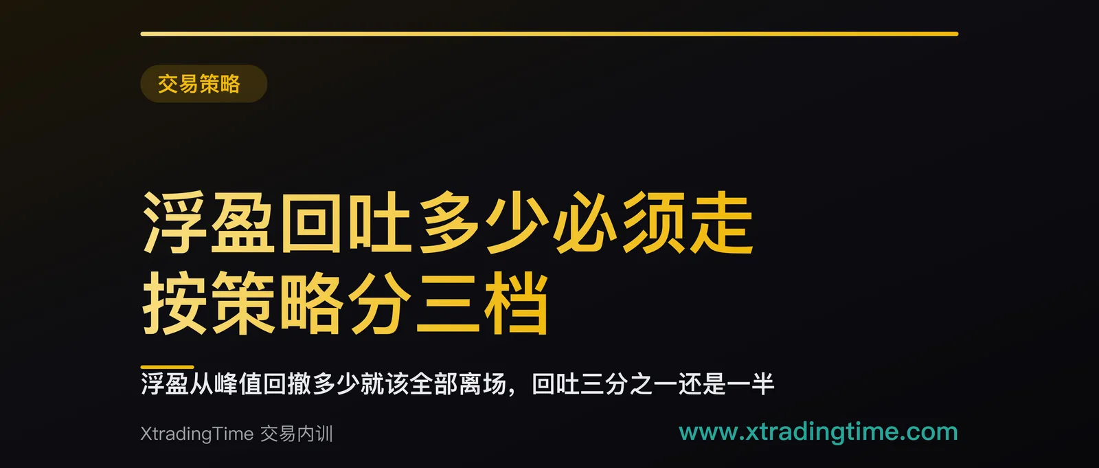 浮盈回吐多少必须走：按策略分三档，外加一个从自己记录里量出这条线的方法