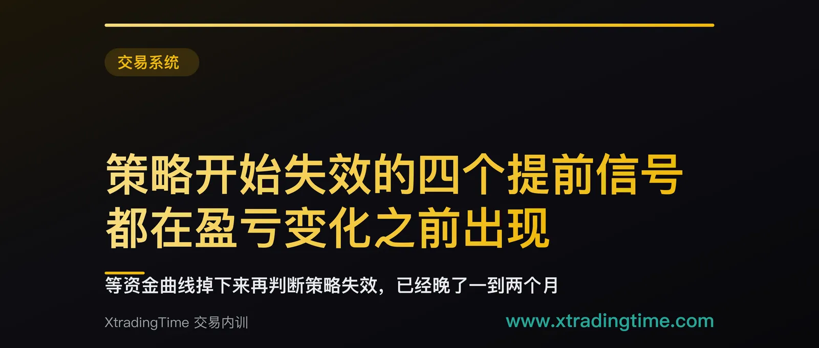 策略开始失效的四个提前信号：都在盈亏变化之前出现，最早的能提前 30 笔
