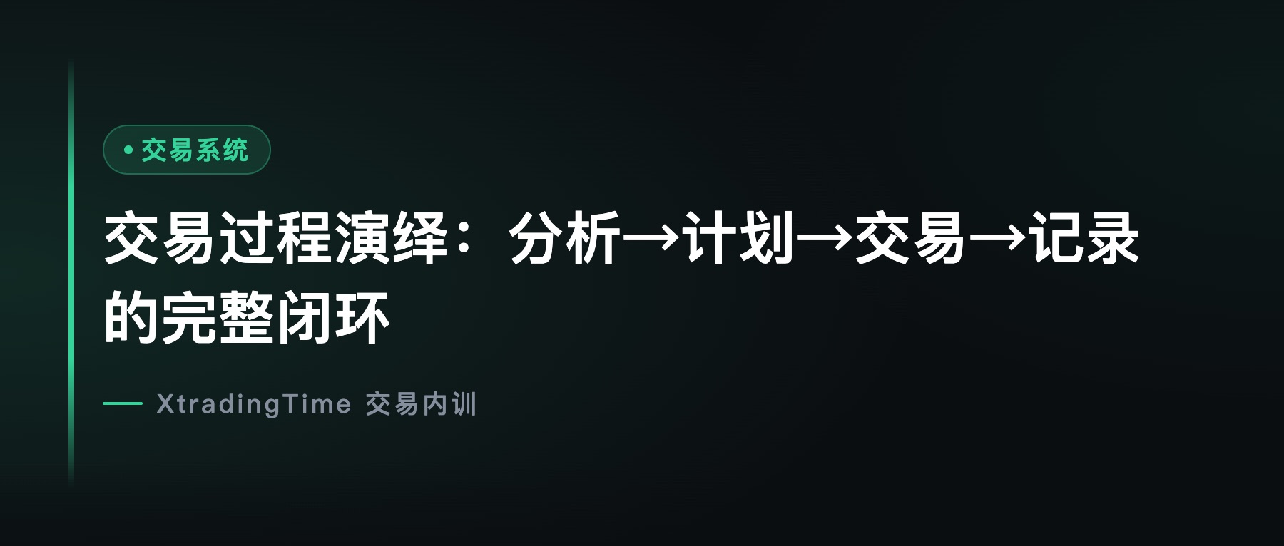 交易过程演绎：分析→计划→交易→记录的完整闭环