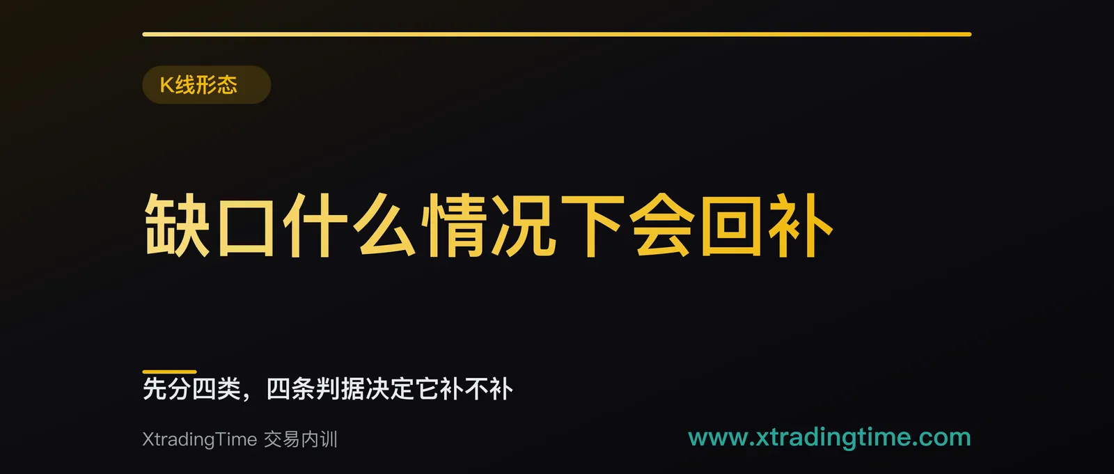 缺口什么情况下会回补：先分四类，四条判据决定它补不补